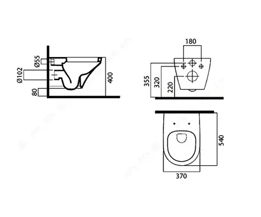 Унитаз подвесной AM.PM Inspire FlashClean C501700WH, Белый - фото 2