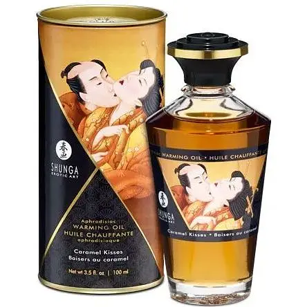 Разогревающее масло Shunga Aphrodisiac Warming Oil - Caramel Kisses (100 мл)
