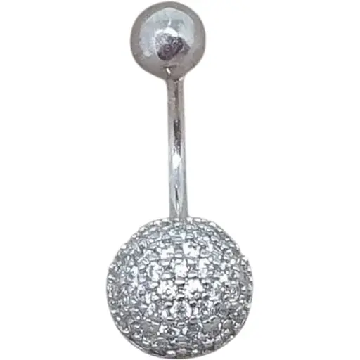 Срібна сережка для пірсингу пупка Dear. 7026.1С