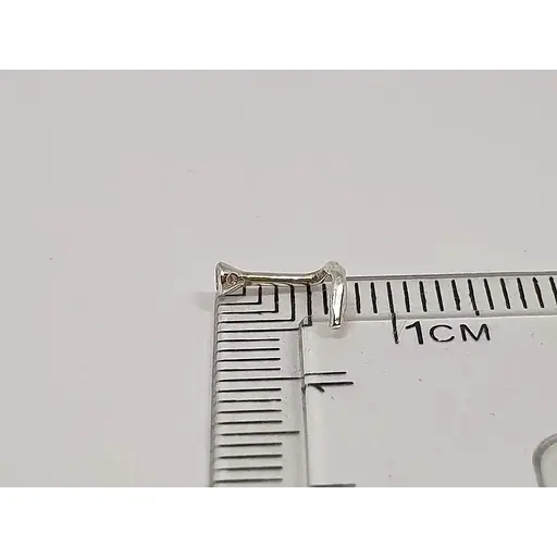 Серебряная серьга-пирсинг в нос. 1024.8С Розовый - фото 4