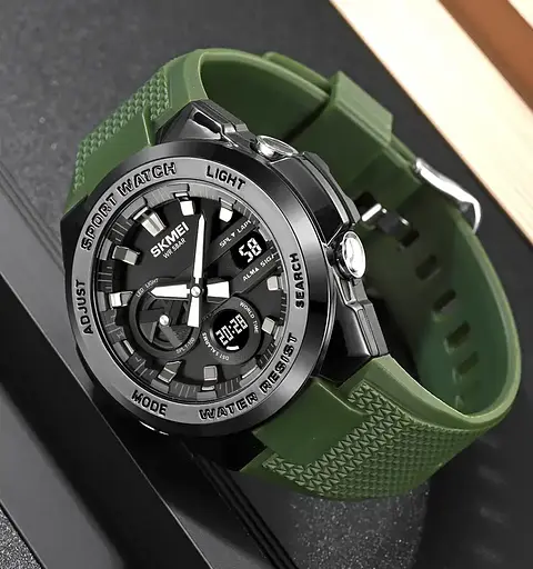 Годинник чоловічий наручний спортивний Skmei 2105 (Зелений) - фото 7