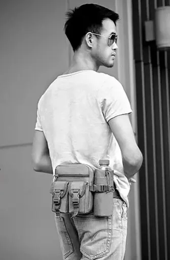 Поясная армейская сумка с карманом для бутылки воды - фото 2