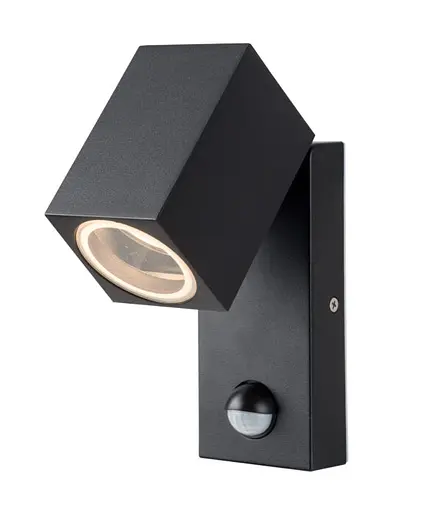 Вуличний світильник з датчиком руху AZzardo AZ4695 Goran чорний - фото 1