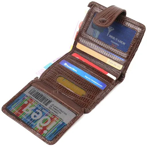 Мужской кожаный кошелек Canpellini 10.6х9х1 см acs0025045 - фото 5