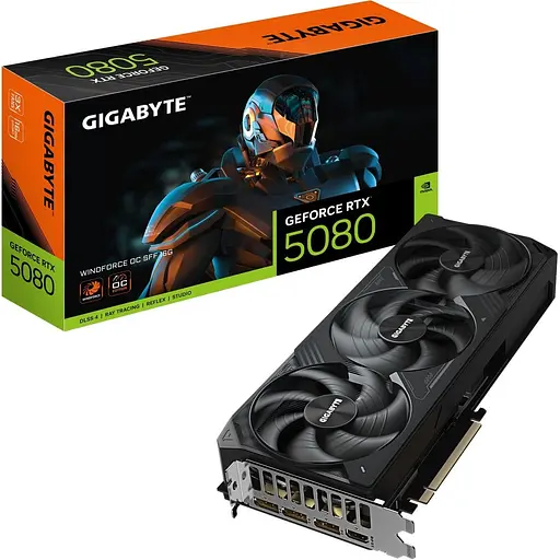 Видеокарта Gigabyte GeForce RTX 5080 WINDFORCE SFF OC 16 GB (GV-N5080WF3OC-16GD) EU [127183]