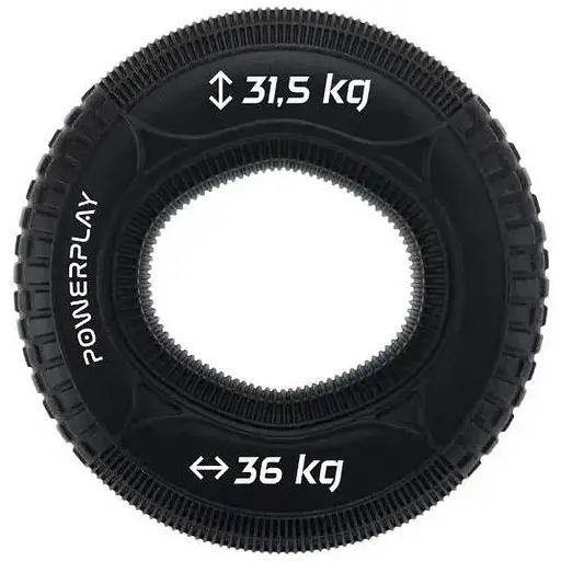 Еспандер кістьовий PowerPlay силіконовий PP-4330 Hand Grip Loops Hard 31.5-36 кг Чорний (PP_4330_Black_(31.5-36kg)) - фото 1