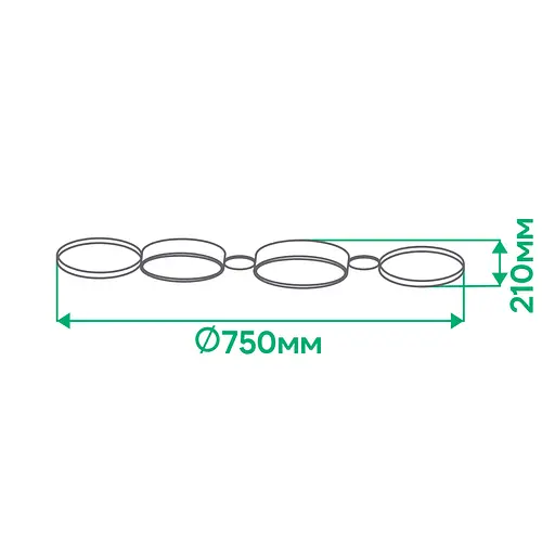 Світлодіодна накладна люстра Ardero AL6194-1ARD SCANDY 65Вт білий - фото 2