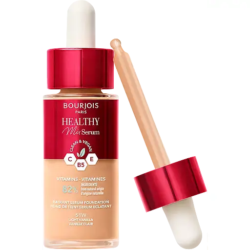Тональная основа Bourjois Healthy Mix Serum тон 51W (Light Vanilla) 30 мл - фото 2