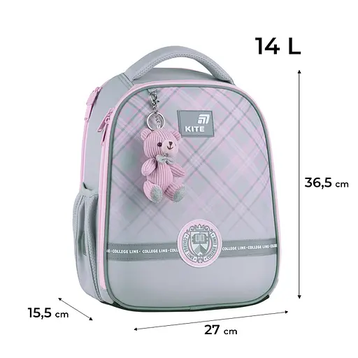 Рюкзак Kite Education каркасный 555 College Line Серый (K26-555S-1) - фото 3