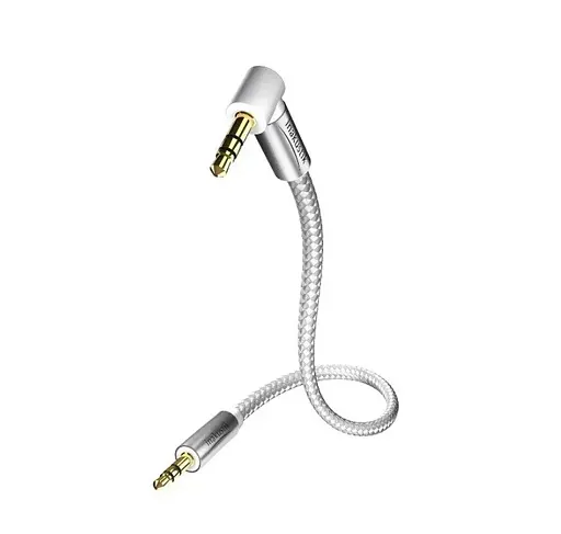 Аудіокабель 3,5 мм Mini Jack - 3,5 мм Mini Jack кутовий Inakustik Premium Audio Stereo 1,5 м