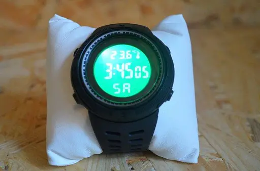 Чоловічий спортивний годинник Skmei 1681 з термометром Чорний - фото 6