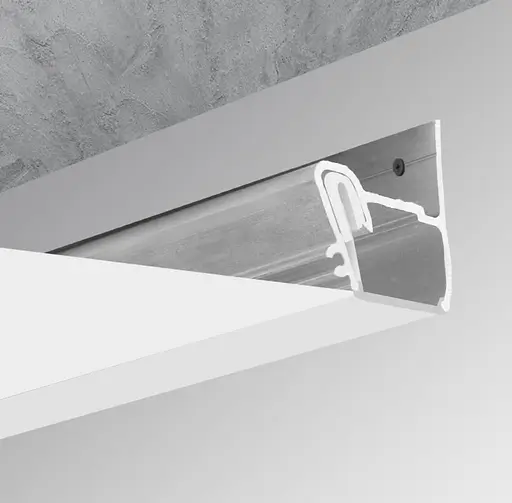 LED профіль для натяжної стелі гарпунна система Розсіювач PC в комплекті.3м KLOODI KLP NAT2731 3 ALU - фото 2