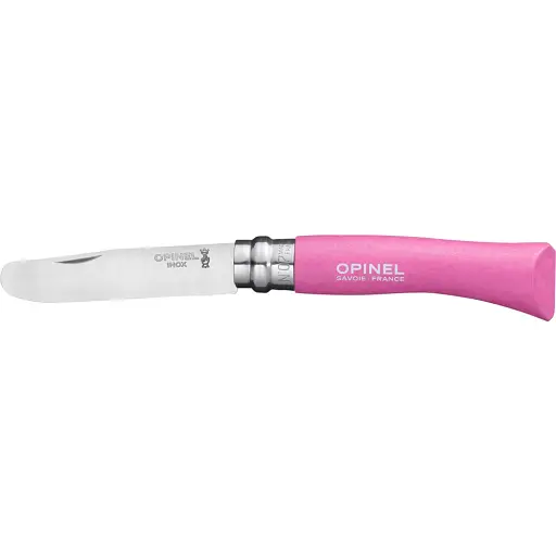 Нож Opinel №7 VRI Inox "My First Opinel". Цвет – розовый