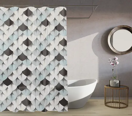 Шторка для ванної кімнати Woko Holly 180х180 із 12-ма кільцями - фото 8