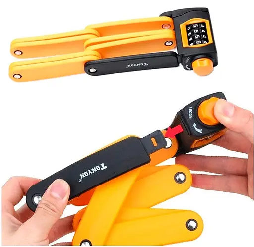 Складной замок для велосипеда Tonyon TY3876 Велозамок - фото 6