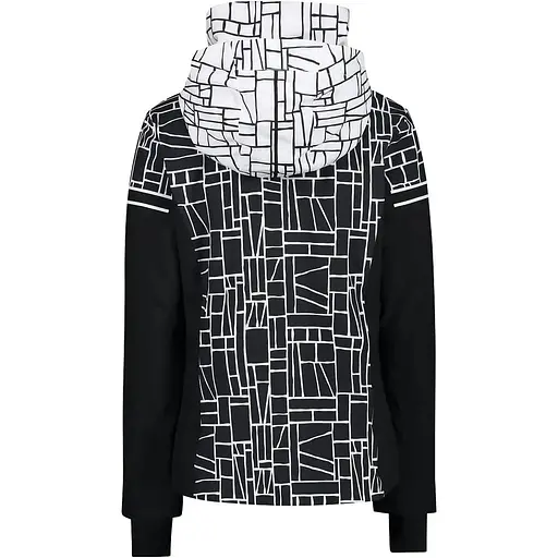 Куртка CMP Woman Jacket Fix Hood White/Black XXS (1097-31W0076-15ZH 34) - фото 3