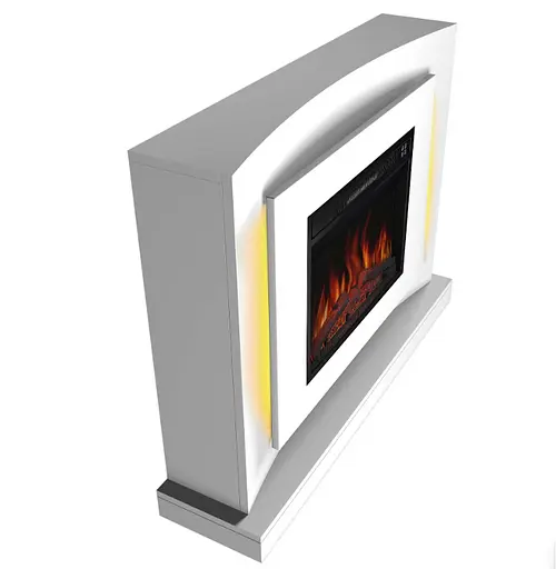 Электрокамин ArtiFlame Lucca AF23S белый с LED подсветкой - фото 3