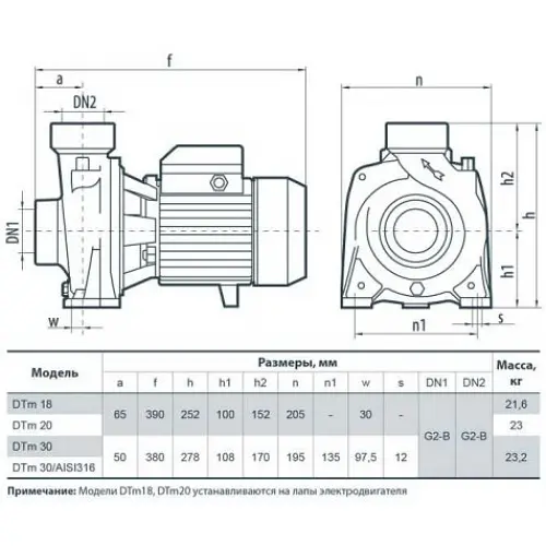 Поверхневий насос NPO DTm 20 - фото 2
