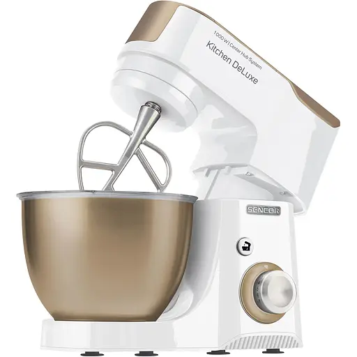 Кухонная машина Sencor 1000Вт бело-золотой. - фото 2