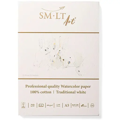 Склейка для акварели PRO CREATE 400г/м2 10л 100% хлопок SM-LT Art