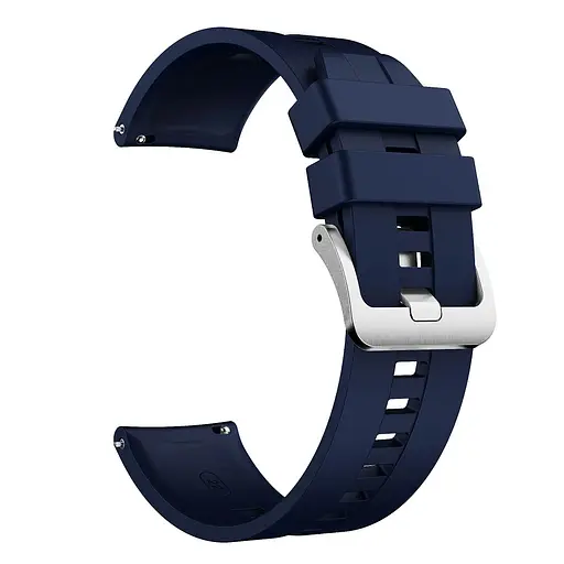 Ремінець силіконовий Tamister для годинника 22 мм Type D темно синій - фото 2