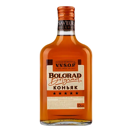 Коньяк Украины Bolgrad VVSOP 5 звезд 40% 0.25 л