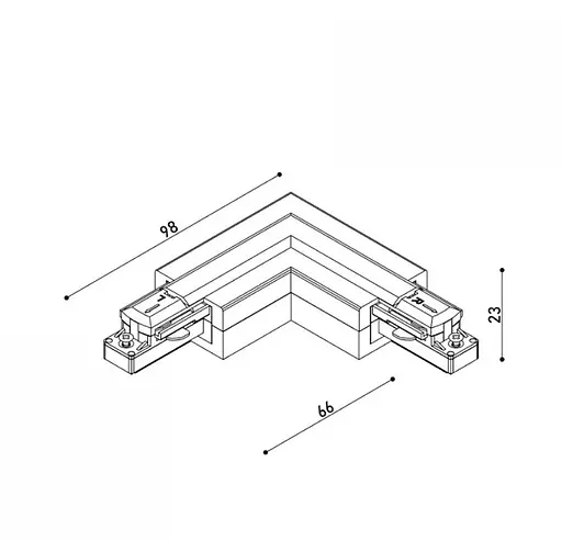 Соединение угловое 90° правое, черное KLOODI KDTR3-363 R BK - фото 2