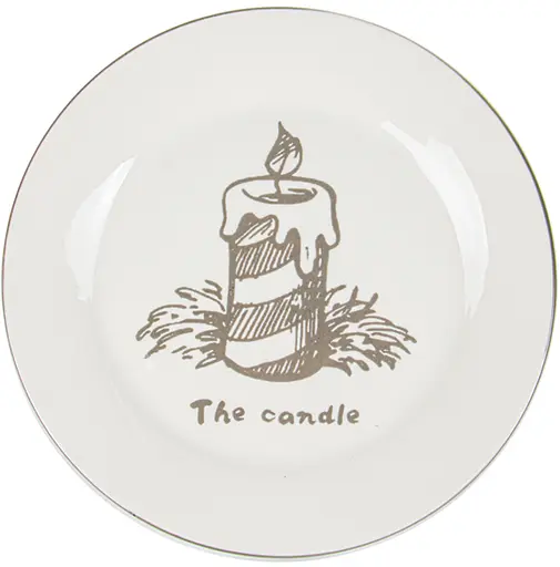 Тарелка Lefard 858-0039 Новогодняя керамика 21 см Белый - фото 1