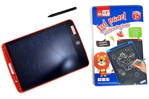 Планшет для малювання LCD Writing Tablet 12'' монохромний 28х19х0,8см 1202
