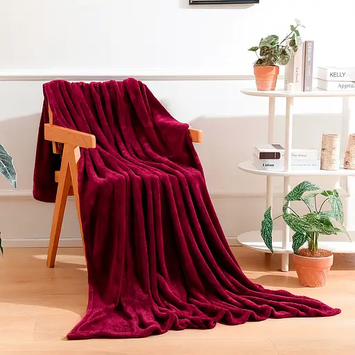 Плед Love You 150 x 200 см велсофт бордовый (8197) - фото 2