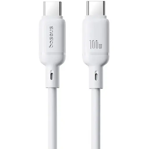 Кабель Baseus Silky Series Fast Charging Cable Type-C to Type-C 100W 2 м Білий