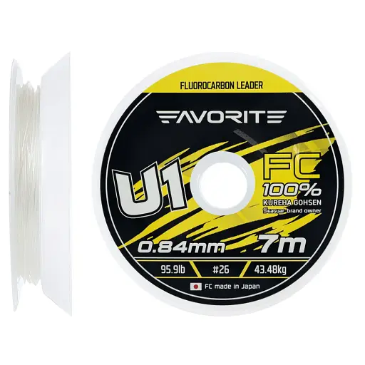 Флюорокарбон Favorite U1 FC 7 м 26/0.84 мм 95.9 lb/43.48 кг