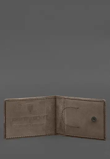 Кожаная обложка для удостоверения участника боевых действий (УБД) с карманом для жетона темно-коричневая Crazy Horse - фото 3