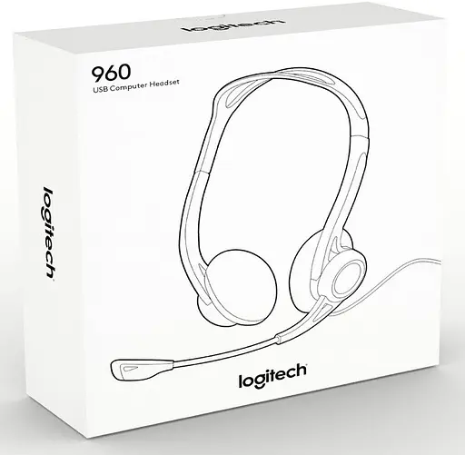 Наушники Logitech накладная гарнитура стерео Headset PC 960 Stereo Headset USB (981-000100) - фото 10
