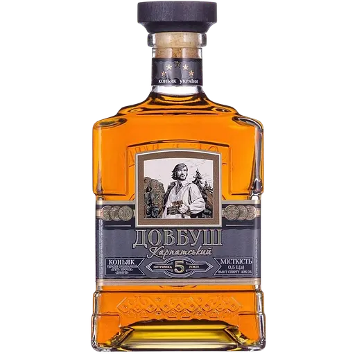 Коньяк України Довбуш Карпатський 5 зірок 40% 1 л (2 шт. х 0.5 л) - фото 2