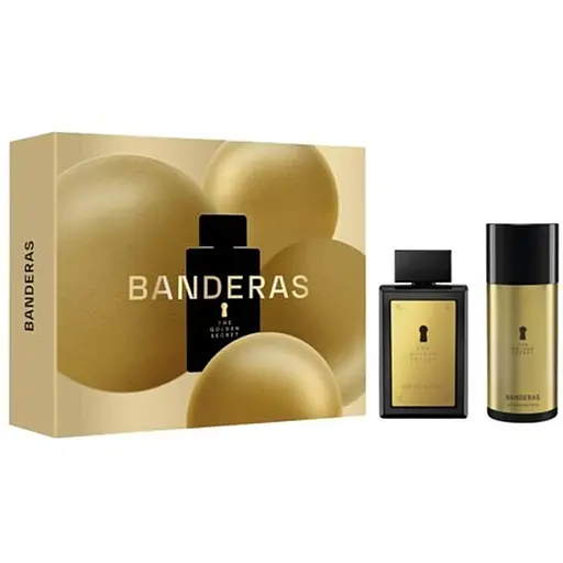 Набір для чоловіків Banderas The Golden Secret: Туалетна вода 100 мл + Парфумований дезодорант-спрей 150 мл