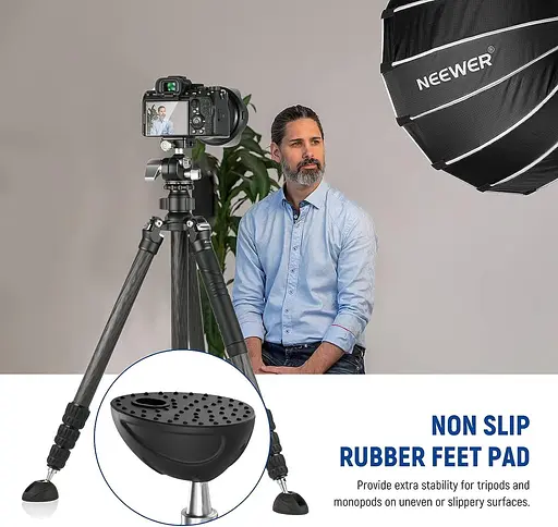 Универсальная накладка для ножек штатива NEEWER со съемными шипами штатива, 3 комплекта нескользких шипов - фото 3