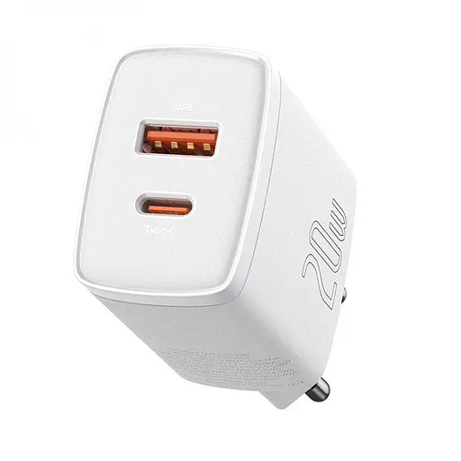 Блок живлення Baseus CCXJ-B02 Compact Quick Charger PD+QC3.0 20W - фото 2