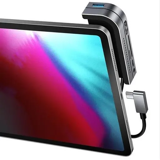 Картридер хаб Baseus Bend Angle No.7 Multifunctional Type-C Converter (CAHub-WJ0G) - фото 2