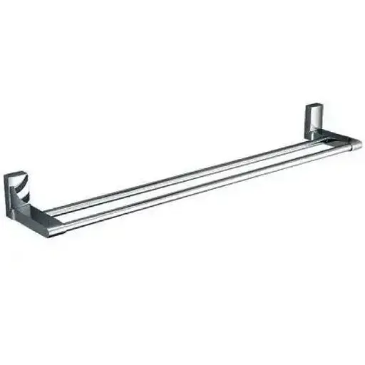 Тримач для рушника Frap F1809 з 2-ма накладками 600 мм білий/хром Хром - фото 1