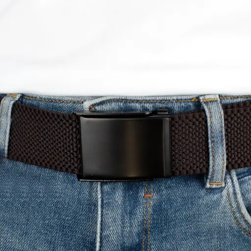 Ремінь-гумка чоловічий на затиску PS-40023 (115 см) коричневий плетений - фото 6