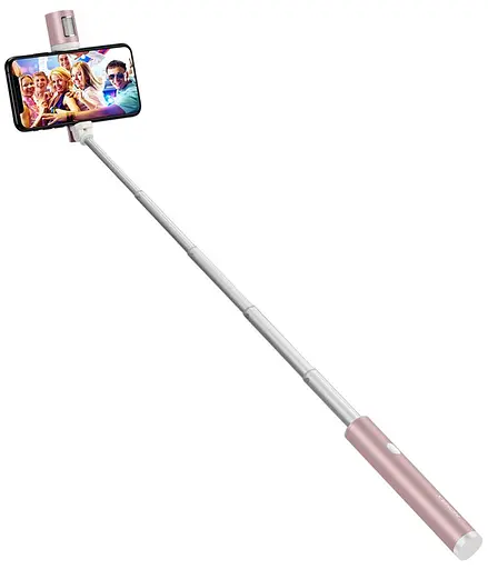 Монопод Momax Selfie Light Bluetooth розовое золото (KM12M) - фото 1