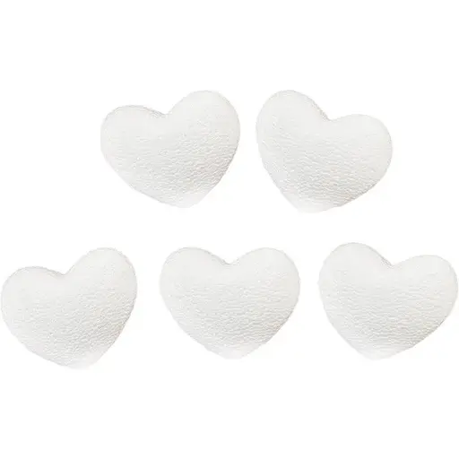 Набір пінопластових сердець 6х3 см 5 шт. - фото 1