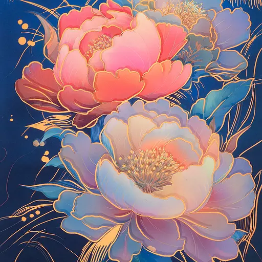 Щоденник недатований Buromax Peony поліграфічний A5 336 сторінок темно-синій (BM.20170-03) - фото 3