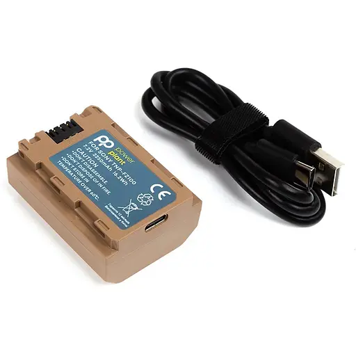 Аккумулятор PowerPlant Sony TNP-FZ100 2250mAh с кабелем Type-C