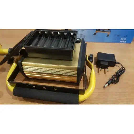 Ліхтар прожектор LED W808 100W (SMD) + USB + 6x18650 (4 режими) - фото 8