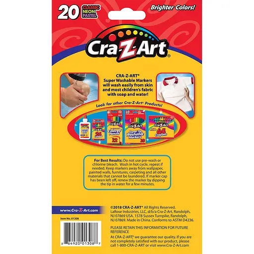 Маркери легкозмивні Cra-Z-Art тонкі кінчики 20 шт. (01308CRA) - фото 3