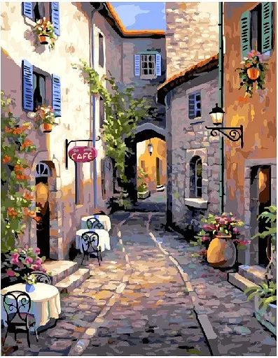 Картина за номерами. Brushme "Тиха вуличка" GX4659, 40х50 см