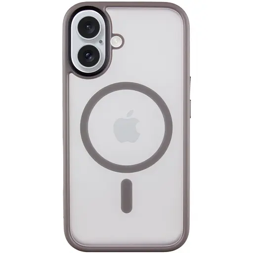 Чехол Epik TPU+PC Metal Buttons with MagSafe для Apple iPhone 16, 6.1 Серый