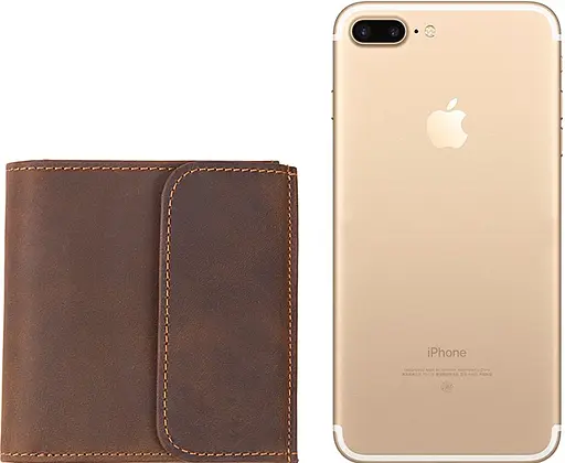 Мужской кожаный кошелек Vintage 10х10 см acs0015725 - фото 5